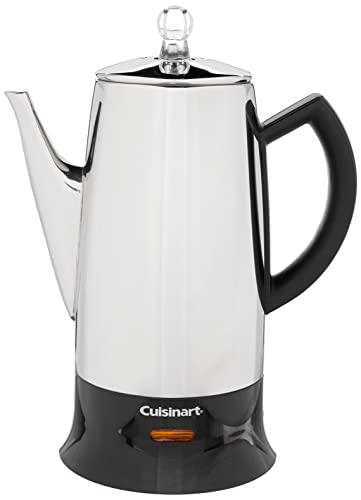 Cuisinart PRC-12FR Classic Stainless Percolator, Stainless Steel (Renewed),12 cups