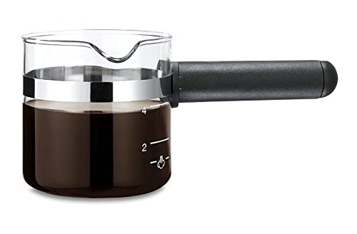 CAFÉ BREW COLLECTION Universal Glass Espresso Replacement Carafe – Medelco Espresso Machine Replacement Carafe – 4 Cup Black Replacement Carafe for Hamilton Beach, Mr.Coffee, Breville