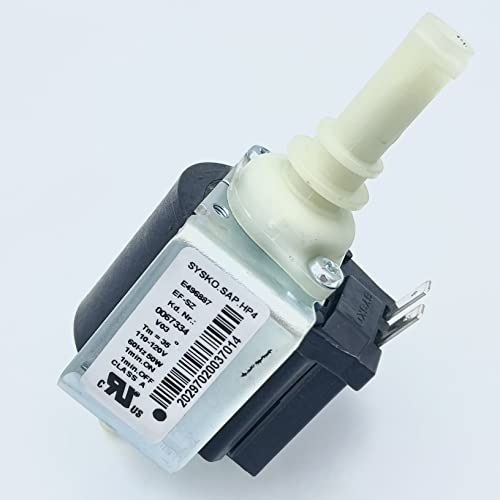 MacMaxe SAP HP4 SYSKO Water Pump – Replacement Pump Compatible with Jura Espresso Machine – Solenoid Vibratory Water Pump, 1/1 Min. On/Off, 110-120V, 60Hz, 50W