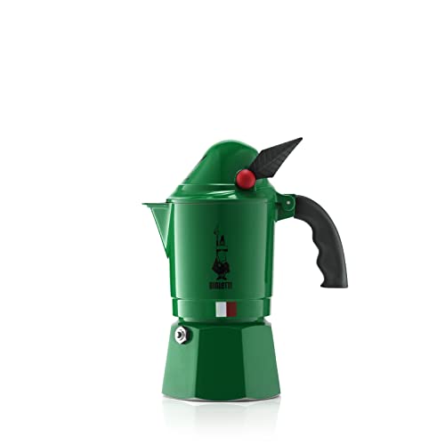Bialetti – Moka Express Alpina: Iconic Stovetop Espresso Maker, Moka Pot 3 Cups (4.3 Oz – 130 Ml), Aluminium, Green