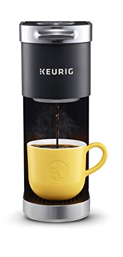Keurig K-Mini Plus Single Serve K-Cup Pod Coffee Maker, with 6 to 12oz Brew Size, Stores up to 9 K-Cup Pods, Travel Mug Friendly, Matte Black (Renewed)