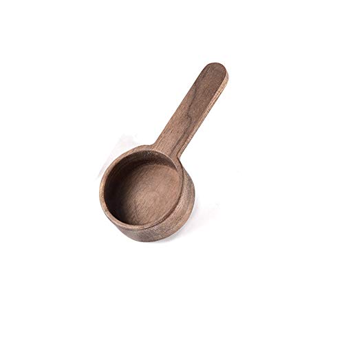 Coffee Spoons, Coffee Scoops, Wooden Coffee Ground Spoon, Measuring for Ground Beans or tea, Soup Cooking Mixing Stirrer Kitchen Tools Utensils, 1 Wooden Tea Scoop (Walnut Wooden-Short)