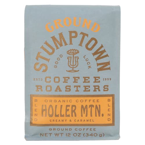 Stumptown Coffee Roasters, Organic Medium Roast Ground Coffee – Holler Mountain 12 Ounce Bag, Flavor Notes of Citrus Zest, Caramel and Hazelnu