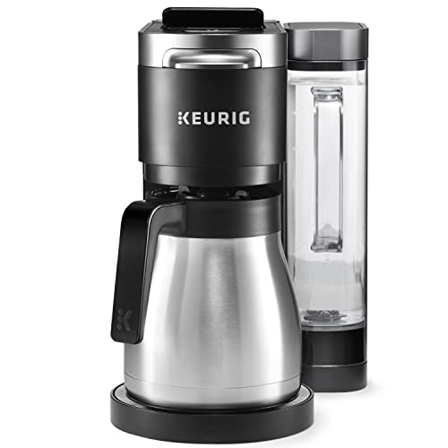 Keurig K-Duo Plus Coffee Maker, Single Serve and 12-Cup Carafe Drip Coffee Brewer, Compatible with K-Cup Pods and Ground Coffee, Black