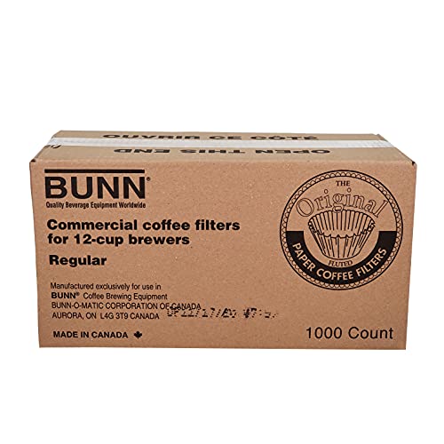 BUNN 12-Cup Commercial Coffee Filters, 1000 count, 20115.0000