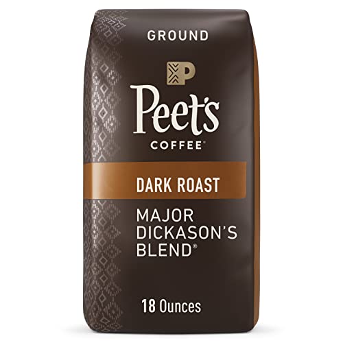 Peet’s Coffee, Dark Roast Ground Coffee – Major Dickason’s Blend 18 Ounce Bag