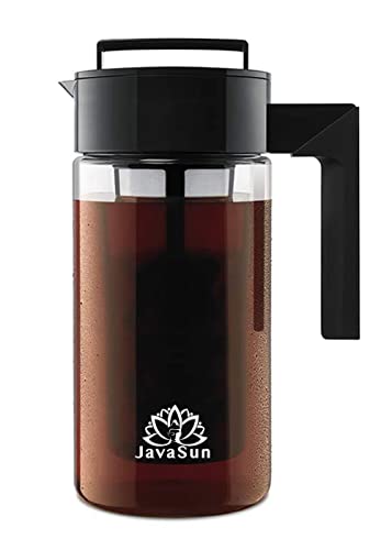 JavaSun Deluxe Cold Brew Coffee Maker, 1.3 Quart Heavy-Duty Tritan Pitcher (Classic)