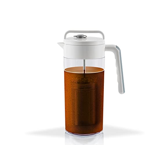 Tomiba Cold Brew Coffee Maker 1 Quart Deluxe Tritan Plastic Construction Leak-Proof Newest Patented