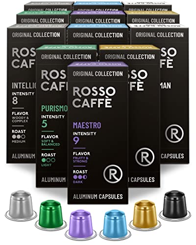 Rosso Coffee Capsules for Nespresso Original Machine – 120 Gourmet Espresso Pods, Compatible with Nespresso Original Line Machines