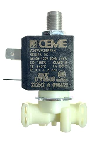 MacMaxe 3 Way Solenoid Valve – CEME V397VN25PR44 – 120V 60Hz – Replacement of OLAB 9200H for Breville Espresso Machines