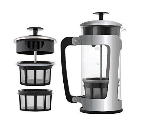 ESPRO P5 French Press – Double Micro-Filtered Coffee and Tea Maker, 32 Ounce, Polished Stainless Steel
