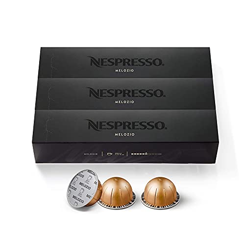 Nespresso Capsules VertuoLine, Melozio, Medium Roast Coffee, Coffee Pods, Brews 7.77 Ounce (VERTUOLINE ONLY), 10 Count (Pack of 3)