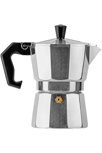 Mixpresso Aluminum Moka stove coffee maker, Moka Pot Coffee Maker for Gas or Electric Stove Top, Classic Italian Coffee Maker,Espresso Maker Stovetop, Excellent Camping Pot. 3 Espresso Cup – 5 oz