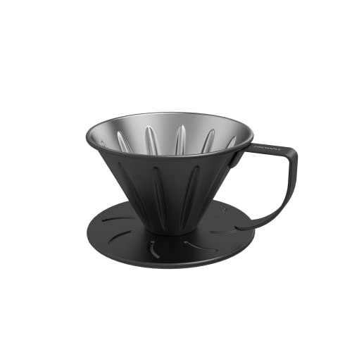 FireMaple Orca Pour Over Coffee Dripper-Stainless Steel Coffee Filter, Reusable Single Cup Coffee Maker, Easy to Clean, Ideal for Camping, Travel, Office, Home, Coffee Maker Brew