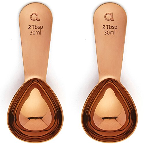 Apace Living Coffee Scoop (Set of 2) – 2 Tablespoon (Tbsp) – The Best Stainless Steel Measuring Spoons for Coffee, Tea, and More