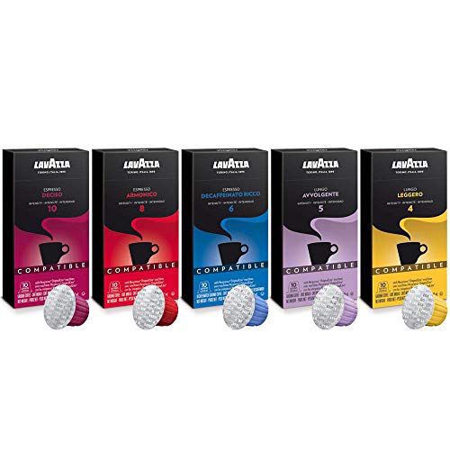 Lavazza Espresso Coffee Variety Pack Capsules Compatible with Nespresso Original Machines (Count of 120)