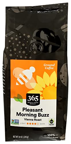 365 by Whole Foods Market, Coffee Pleasant Morning Buzz French Roast Ground, 10 Ounce