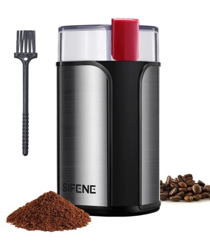 SIFENE Coffee Grinder Electric, Coffee Beans Grinder, Espresso Grinder, Coffee Mill with Powerful Motor also for Spices, Herbs, Nuts, Grains