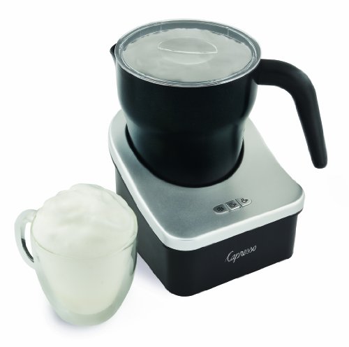 Capresso Froth Pro Milk Frother for Cappuccino, Espresso, Latte and Hot Chocolate, 7″ x 5″ x 6″, Black/Matte Silver