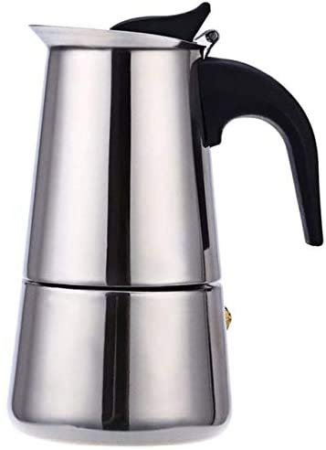 kkhouse Stainless Steel Coffee Pot Mocha Espresso Latte Percolator Stove Coffee Maker Pot Percolator Drink Tool Cafetiere Latte Stovetop (100ml)