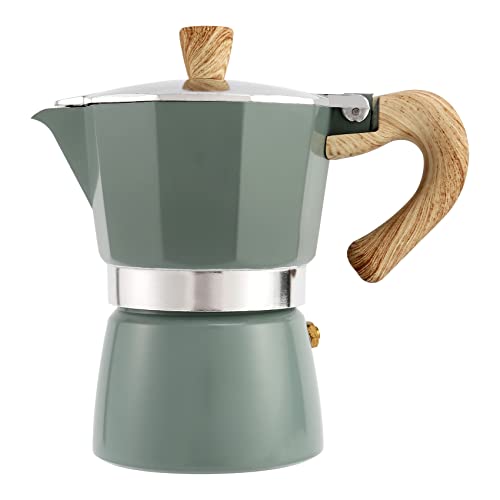 putyEosu Coffee Maker Aluminum Espresso Percolator Pot Coffee Maker Moka Pot 3cup Stovetop Coffee Maker-150ml