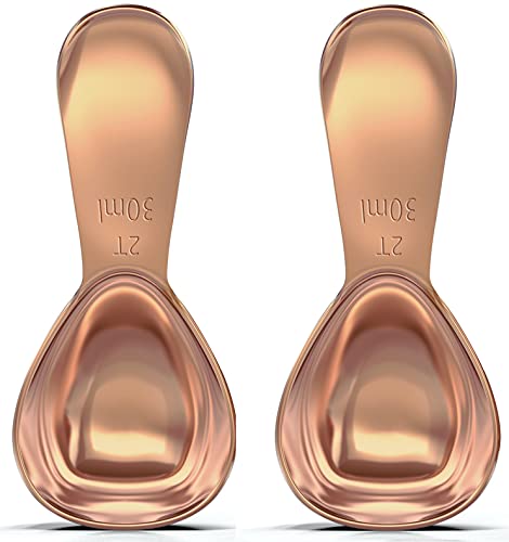 BALCI – Stainless Steel Coffee Scoop Set (2&2 Tablespoon, 30ml and 30ml) Exact Measuring Spoons for Coffee, Tea, Sugar, Flour and More! – Rose Gold …