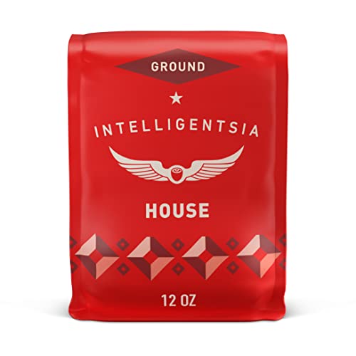 Intelligentsia Coffee, Light Roast Ground Coffee – House 12 Ounce Bag with Flavor Notes of Milk Chocolate, Citrus, and Apple