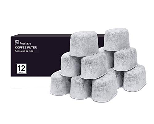 Possiave 12-Pack Charcoal Water Filters Compatible with Breville BWF100 Machines, Breville Espresso Machine Water Filter Replacements
