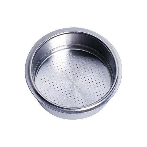 52mm Filter Basket, Pressurized Espresso Filter Basket Stainless Steel Double Wall Portafilter Basket Compatible with GUSTINO