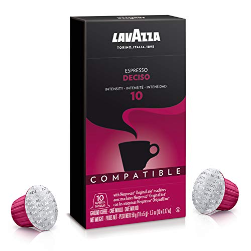 Lavazza Deciso Espresso Dark Roast Capsules Compatible with Nespresso® Original* Machines (Pack of 100)
