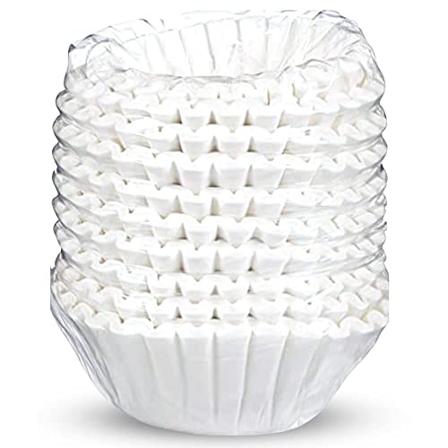 DRINK KATY’S Large Coffee Filters (9.5 Inch x 4.5 Inch / 500 Count) 12 Cup Tall-Walled to Prevent Messy Ground Overflow, All-Natural Bleach Free, Compatible with BUNN Commercial & Large Home Machines