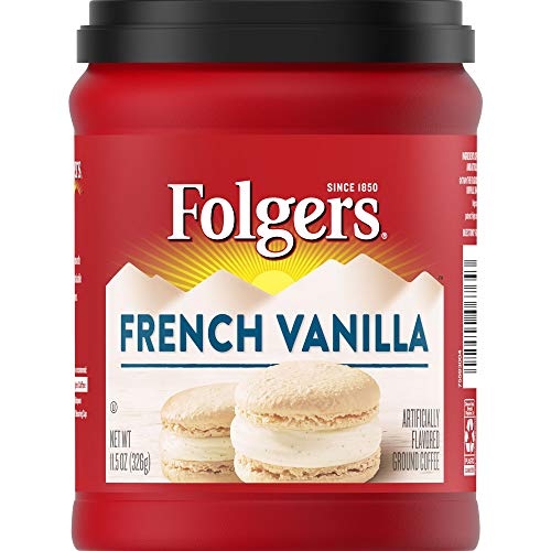 Folgers French Vanilla Flavored Ground Coffee, 11.5 Ounces