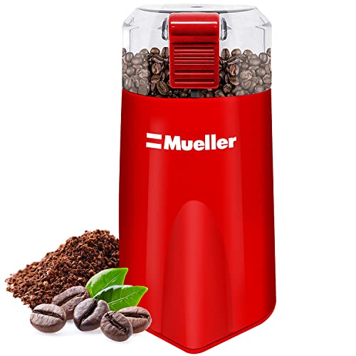 Mueller HyperGrind Precision Electric Spice/Coffee Grinder Mill with Large Grinding Capacity and Powerful Motor also for Spices, Herbs, Nuts, Grains, Red