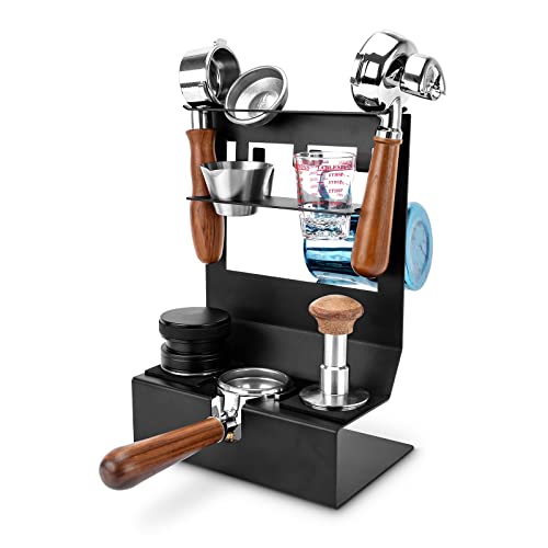 Coffee Tamping Station for Coffee Bar Accessories and Organizer, Fits 51/54/58mm Coffee Portafilter All-in-One Espresso Accessories Storage