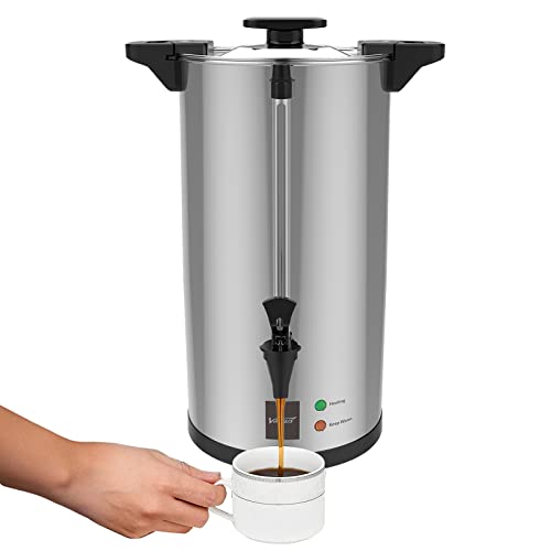 Valgus Commercial Grade Stainless Steel 80-Cup 12L Percolate Coffee Urn Coffee Maker with Automatic Temperature Control Hot Water Urn for Parties, Office, Wedding and Catering Events