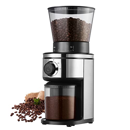 Ollygrin Coffee Bean Burr Mill Grinder, Coffee Bean Burr Grinder Electric, Automatic Conical Burr Coffee Grinder With 30 Adjustable Grind Settings For 2-12 Cups