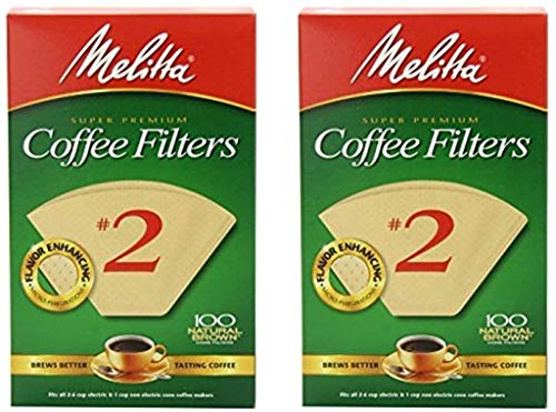 Melitta Cone Coffee Filter #2 – Natural Brown 100 Count (2 Pack)