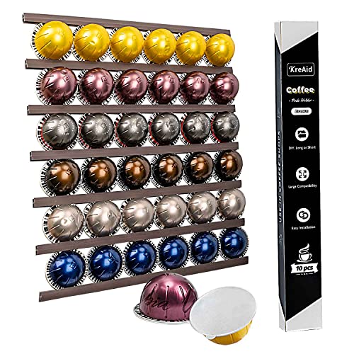 Coffee Pod Holder 10 Pack Coffee Pod Counter Storage Strips Saving Space Compatible with Keurig Kcups, Nespresso, and Dolce Gusto Pod Storage DIY Office Kitchen Counter Organizer