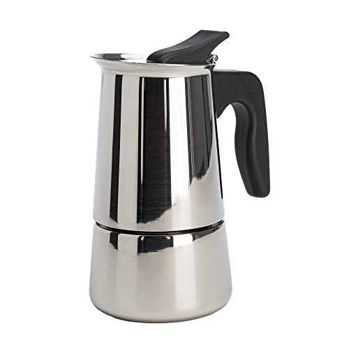 Primula Stainless Steel Stovetop Espresso Coffee Maker, 4-Cup, 3.5″D x 5″W x 7″H