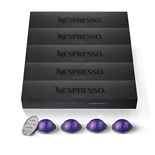 Nespresso Capsules VertuoLine, Altissio, Medium Roast Espresso Coffee, 50 Count Coffee Pods, Brews 1.35 Ounce (VERTUOLINE ONLY)