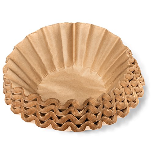 Coffee Filters – Natural Unbleached Brown Biodegradable – Large Basket – 9.75″ Flattened Diameter – 4.25″ Diameter Base – by California Containers (200 Count)
