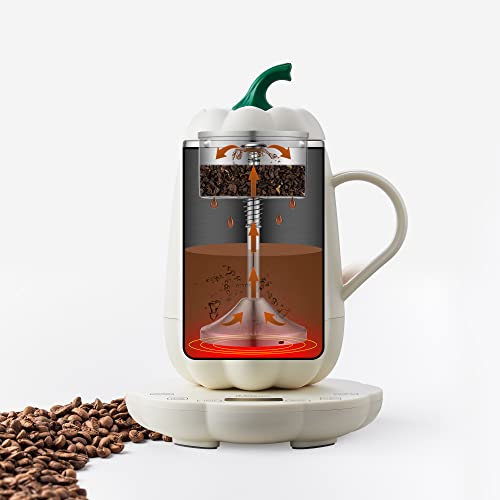 iMiGoo Single Cup Coffee Maker,Tea Maker, Percolator, Pumpkin Mug, Fast Heating Drinks, Automatically Keep Warm