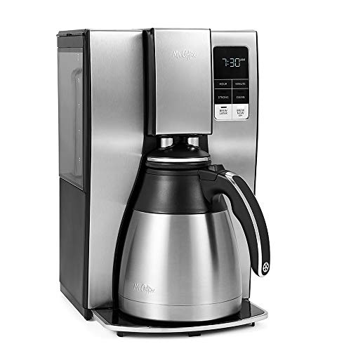 Mr. Coffee 10 Cup Thermal Programmable Coffeemaker, Silver