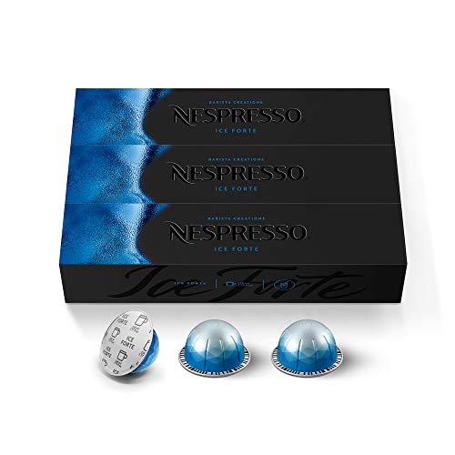 Nespresso Capsules VertuoLine, Iced Coffee, Iced Forte, 30 Count, Brews 7.77 Ounce (VERTUOLINE ONLY)