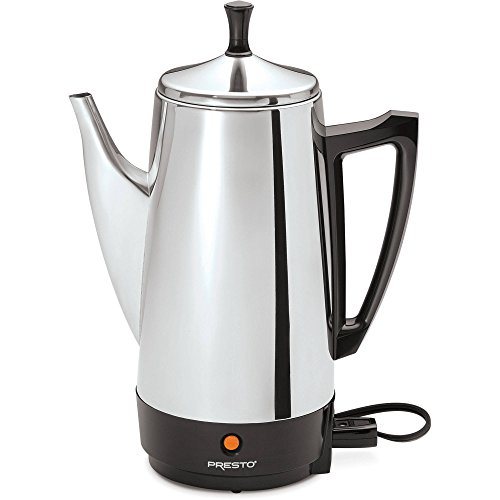 Presto 12-Cup Stainless Steel Coffeemaker, Chrome