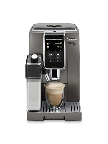 De’Longhi ECAM37095TI Dinamica Plus with LatteCrema System, Fully Automatic Coffee Machine, Colored Touch Display,Titanium