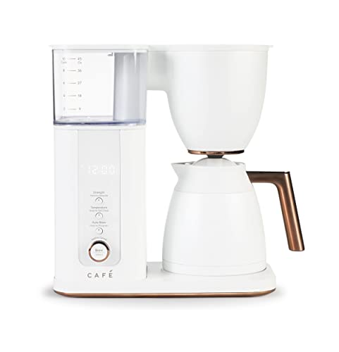 Café Specialty Drip Coffee Maker | 10-Cup Insulated Thermal Carafe | WiFi Enabled Voice-to-Brew Technology | Smart Home Kitchen Essentials | SCA Certified, Barista-Quality Brew | Matte White