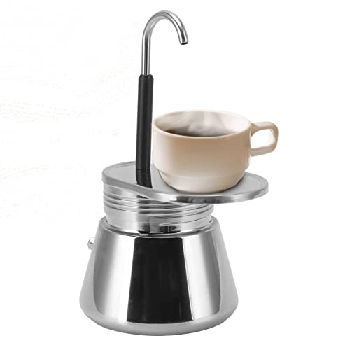 GOWENIC 1 Cup Moka Coffee Maker, Stainless Steel Italian Espresso Coffee Maker Stovetop Moka Pot, DIY Large Capacity Portable Coffee Maker, 101 to 500ml