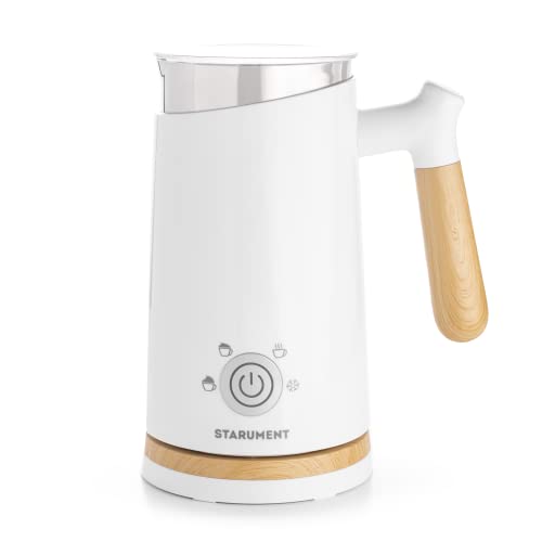 Starument Electric Milk Frother – Automatic Milk Foamer & Heater for Coffee, Latte, Cappuccino, Other Creamy Drinks – 4 Settings for Cold Foam, Airy Milk Foam, Dense Foam & Warm Milk – Easy to Use
