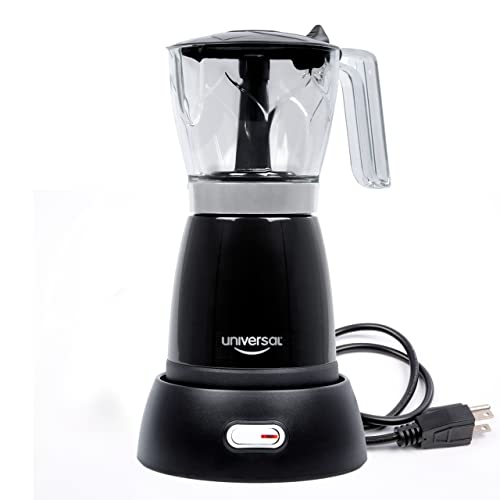 universal Electric Espresso/Moka Maker 6 cups, Moka Pot Electric, Espresso Machine, Prepare Italian Style Coffee Latte, Macchiato & Mocaccino, Cord-free Serving